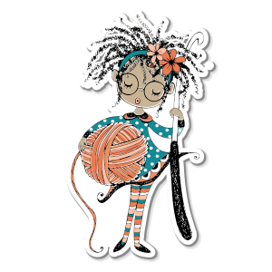 Crochet Girl Sticker