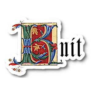Illuminated Manuscript "Knit" Sticker (Copy)
