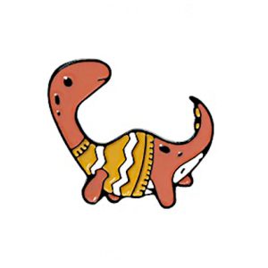 Dinosaur Wearing A Sweater Pin