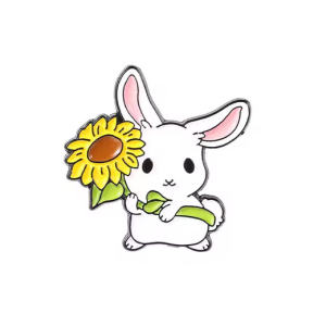 Bunny Flower Pin