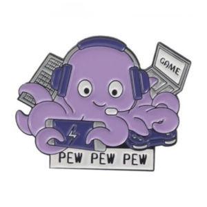 Gamer Octopus Pin
