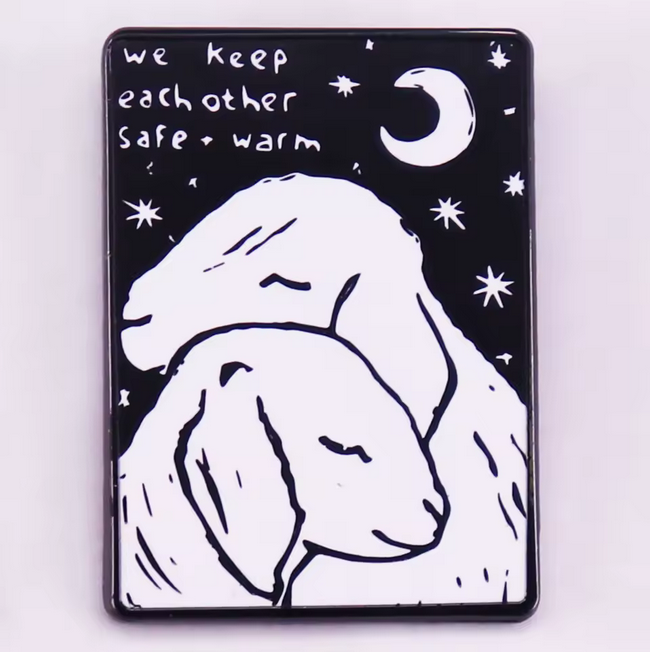Safe & Warm Sheep Pin