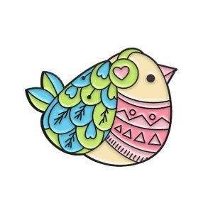 Bundled up Birdie Pin