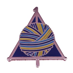 Deathly Hallows with Yarn Ball Pin