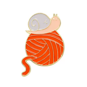 Yarn Snail Pin